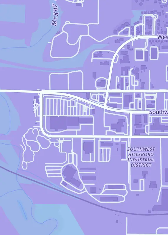 Street map around Retro Game Trader, 1300 SW Oak St, Hillsboro, OR