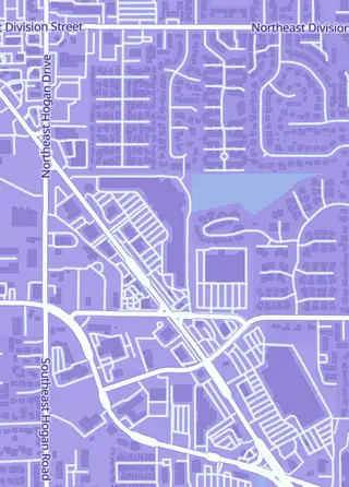 Street map around Retro Shark Gaming, Gresham