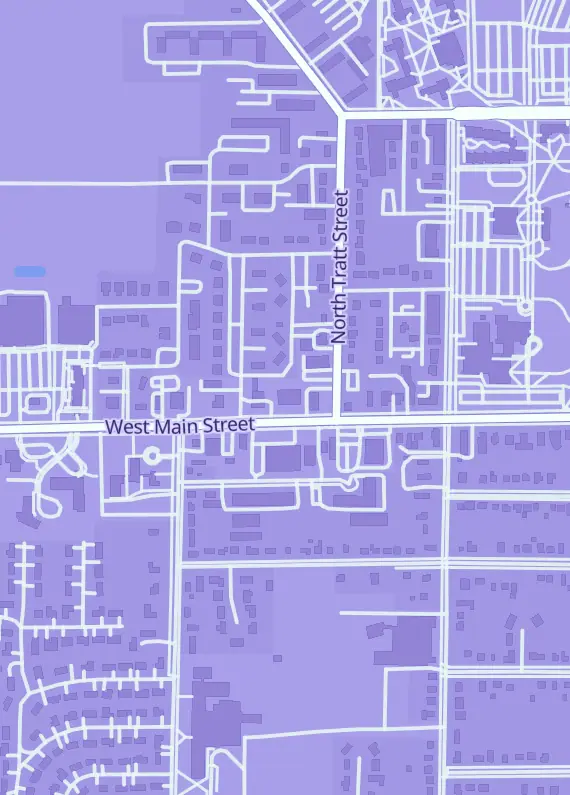 Street map around Retroville Games, 1132 W Main St, Whitewater, WI
