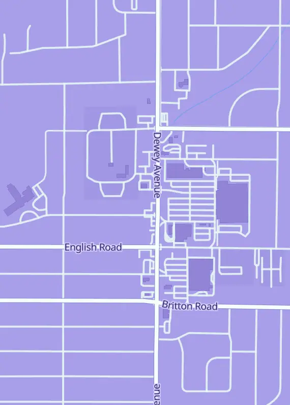 Street map around Rhino's Comics and Collectibles, 3805 Dewey Ave, Rochester, NY