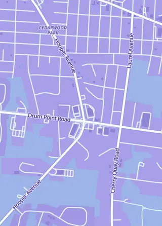 Street map around Rican's Card Shop, Brick