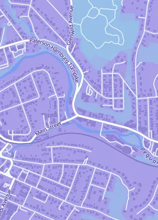 Street map around Robbie's Comics, Bloomingdale