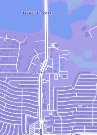 Street map around Robbie's Retro Game Store, The Colony