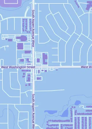 Street map around S and S Sports Card, Broken Arrow