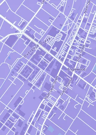 Street map around Saga Concepts, Englewood