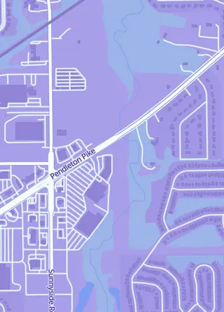 Street map around Saltire Toys & Games, Indianapolis