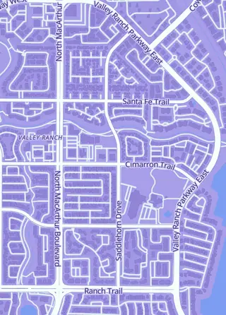 Street map around Sanctuary Books And Games, Irving