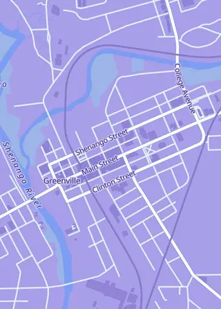 Street map around Scry1 Cards And Collectibles, LLC, Greenville