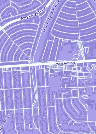 Street map around SCV Card Connection, Santa Clarita