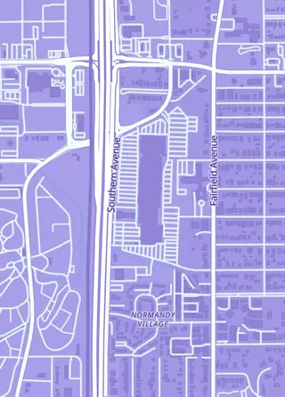 Street map around Secondhand Soldiers, Shreveport