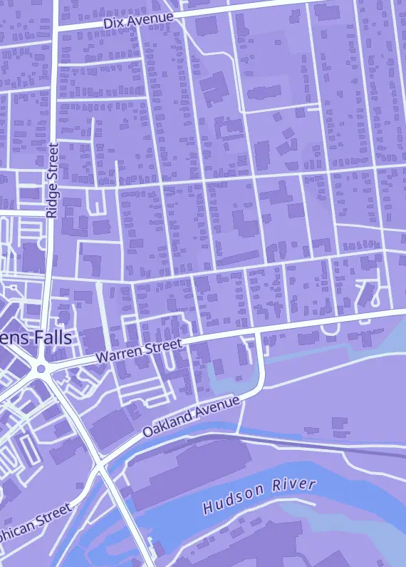 Street map around Senpai Shop Cards & Collectibles, 153 Maple Street #1, Glens Falls, NY