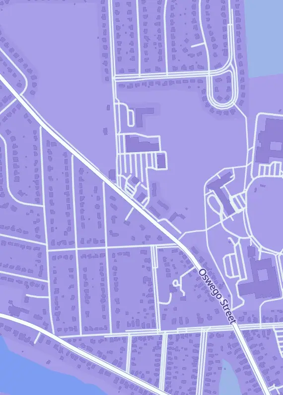 Street map around Shiny Cardboard and Collectibles TCG, 118 Oswego St, Baldwinsville, NY