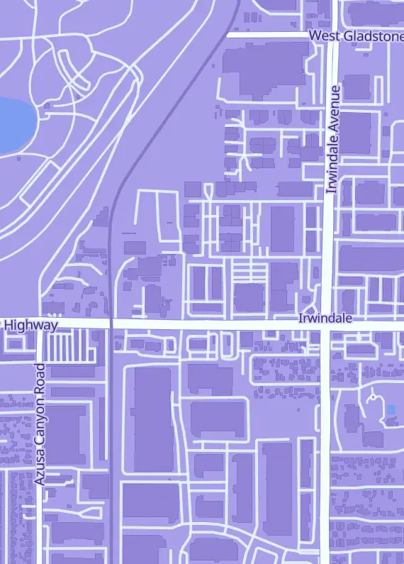 Street map around Shumi Toys, 1633 W. San Bernardino Ste A, Covina, CA