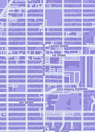 Street map around Side Quest Comics & Cards, Idaho Falls