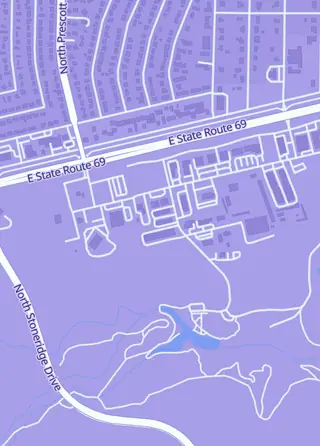Street map around Skunks Hobbies, Prescott Valley