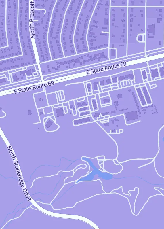 Street map around Skunks Hobbies, 2500 N 5th St #5, Prescott Valley, AZ