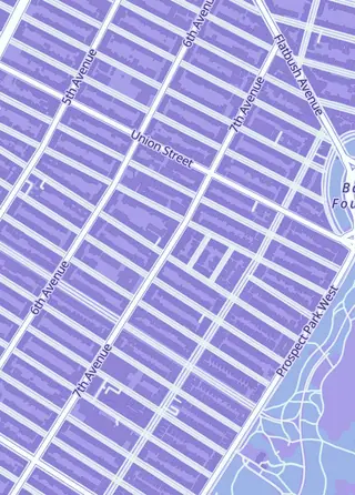 Street map around Slope Comic & Collectibles, New York