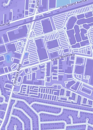 Street map around Smoke and Mirrors Hobby, Deer Park