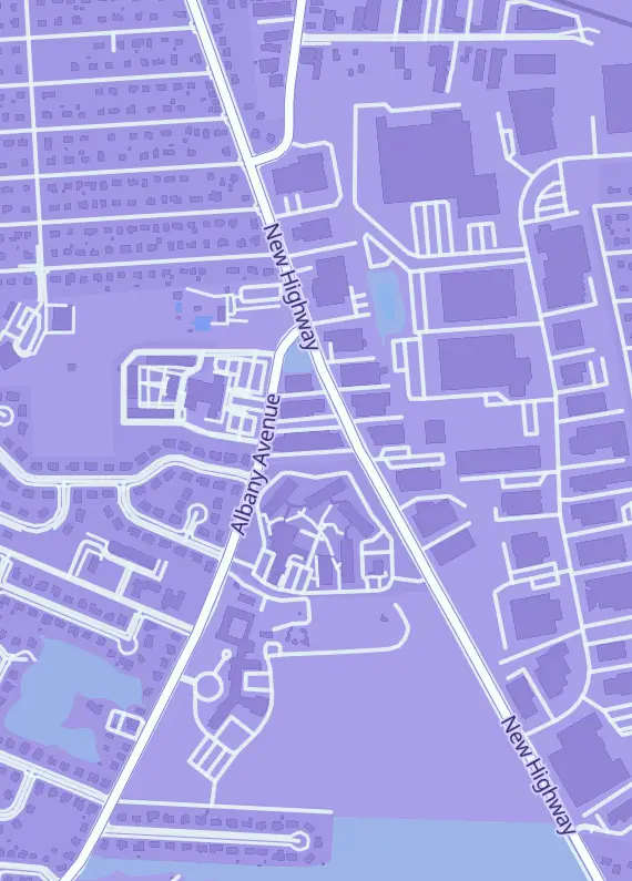 Street map around SMR Collectibles, 169 New Hwy, Amityville, NY