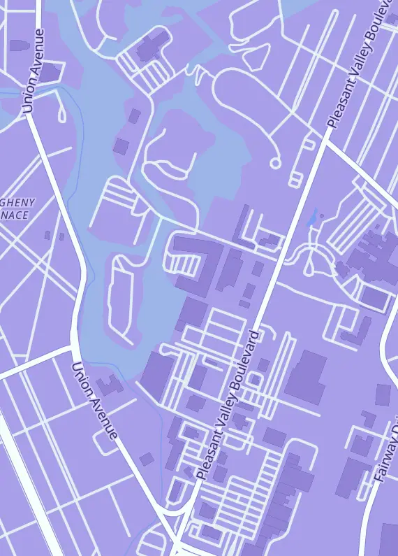 Street map around Snake Eyes Gaming, 201 Cayuga Ave, Logan Township, PA