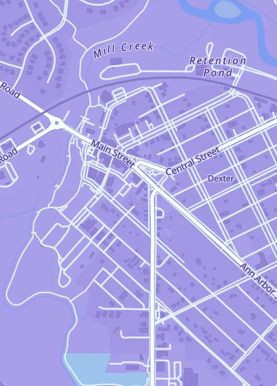 Street map around Sneaker Retriever LLC, 8007 Main St, Dexter, MI