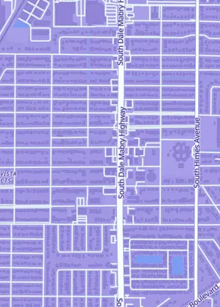 Street map around South Tampa Comics, Tampa