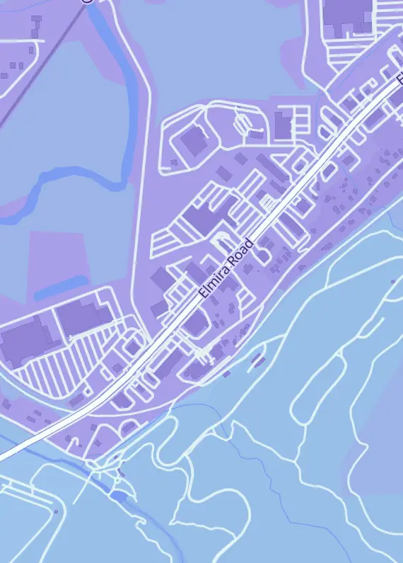 Street map around Southern Tier Sports Corner, 376 Elmira Rd Unit 100, Ithaca, NY