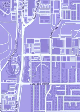 Street map around Spellcasters Stash, Carson City