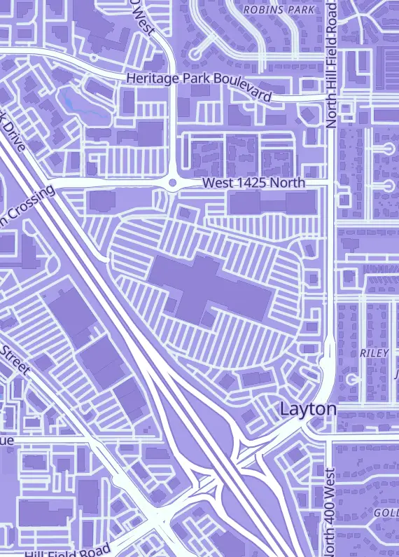 Street map around Splash Cards, 1201 N Hill Field Rd, Layton, UT