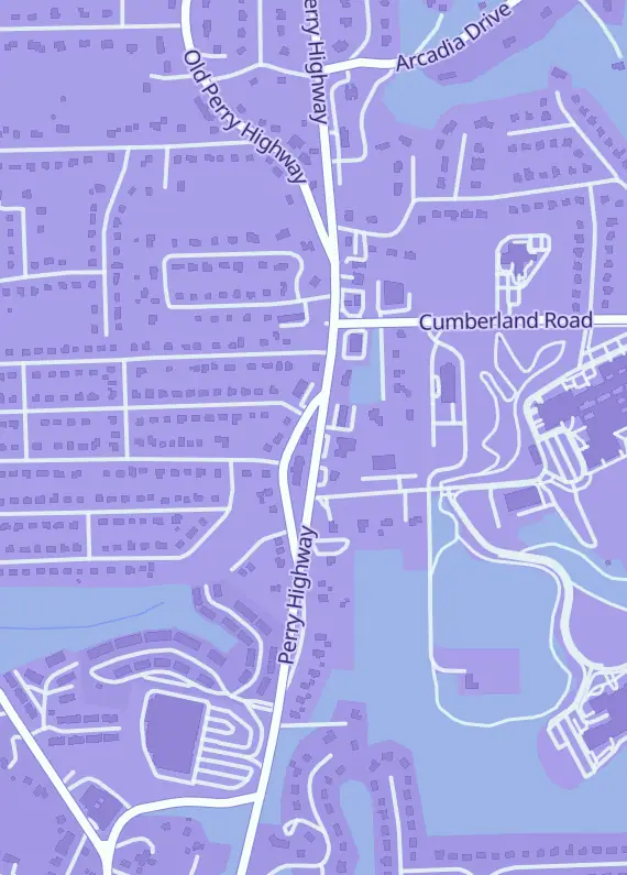 Street map around Sports Card Junction, 9011 Perry Hwy, Pittsburgh, PA