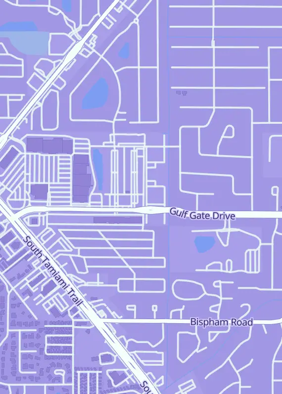 Street map around srqsportscards, 6625 Superior Ave, Sarasota, FL
