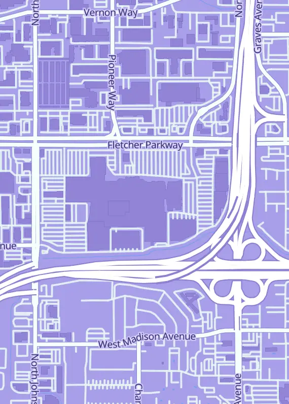 Street map around Stacked Pax, 415 Fletcher Pkwy #621, El Cajon, CA