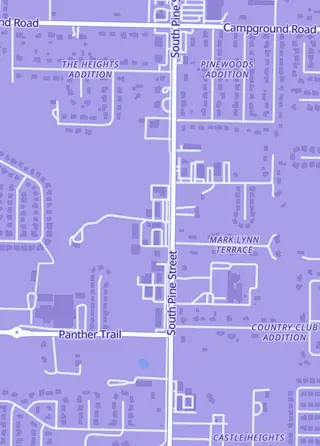 Street map around Stage 2 Games, Cabot