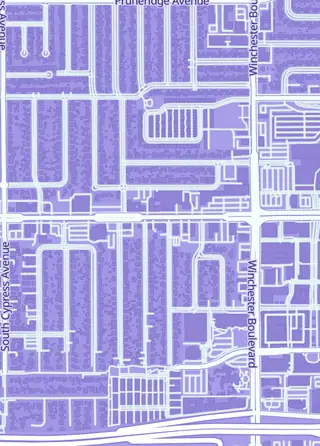 Street map around Stevens Creek Sports Cards, San Jose