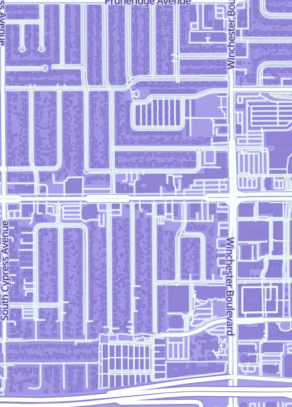 Street map around Stevens Creek Sports Cards, 3220 Stevens Creek Blvd D, San Jose, CA