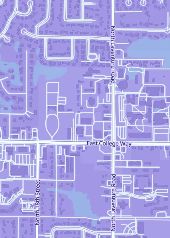 Street map around Stick On U, 2021 E College Way #218, Mt Vernon, WA