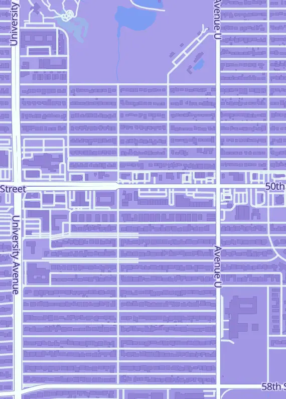 Street map around Stormcrow Games, 2155 50th St Ste A, Lubbock, TX