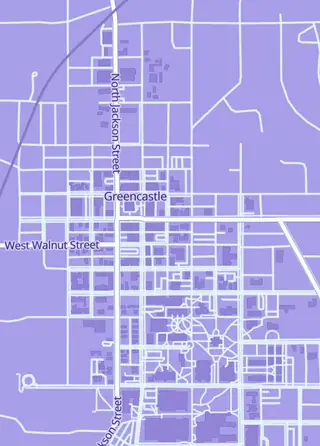 Street map around Storming Good Games, Greencastle