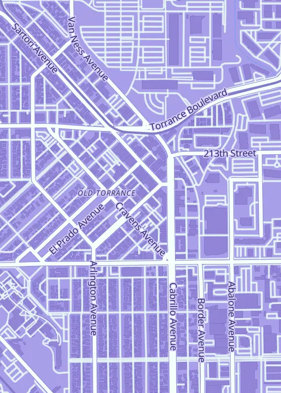 Street map around Summit Labs, 1425 Marcelina Ave, Torrance, CA