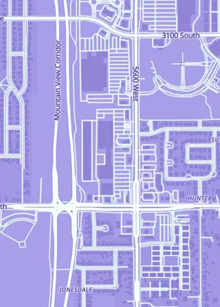 Street map around SuperKo Cards, West Valley City
