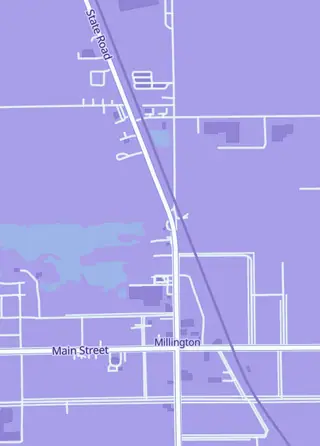 Street map around Sweet Lou's Baseball Cards, Millington