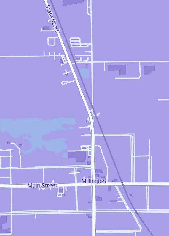 Street map around Sweet Lou's Baseball Cards, 8376 State Rd, Millington, MI