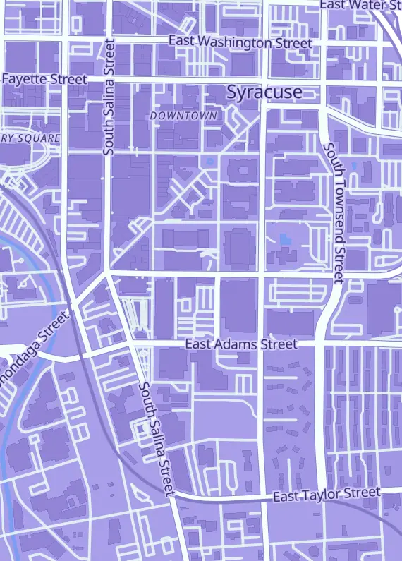 Street map around TableTop Gaming, 234 Harrison St, Syracuse, NY