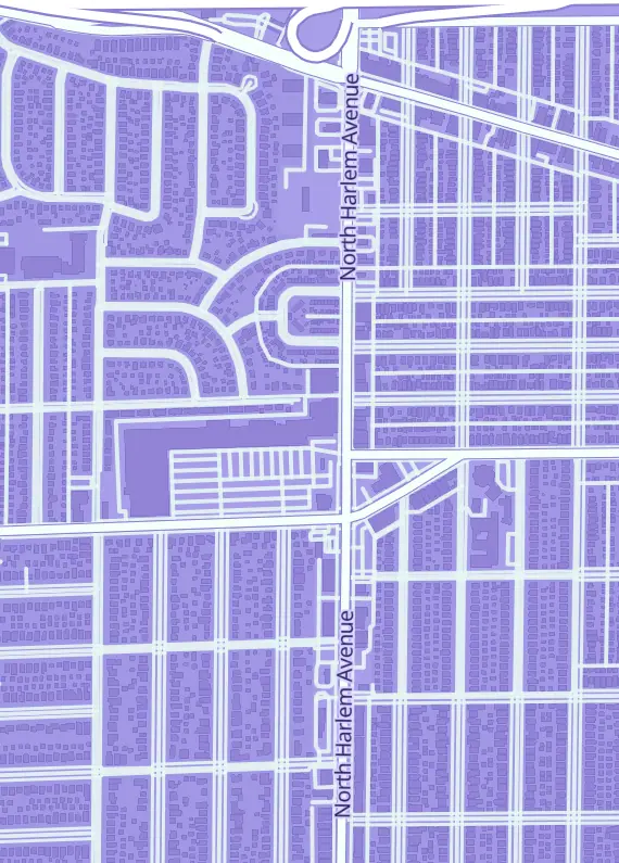 Street map around Tacticians, 7218 W Foster Ave, Chicago, IL