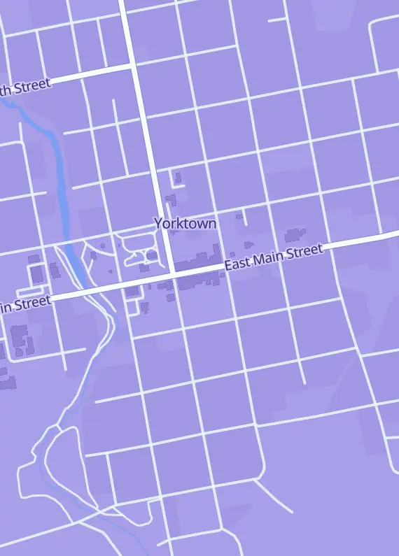 Street map around Tcg Anime Kings, 126 E Main St, Yorktown, TX