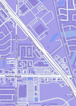Street map around TCG Nation, Corinth