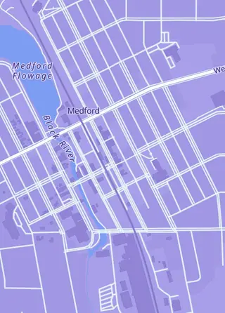 Street map around Tea & Tee Card and Hobby, Medford