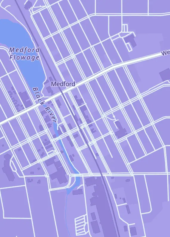 Street map around Tea & Tee Card and Hobby, 162 S Main St, Medford, WI