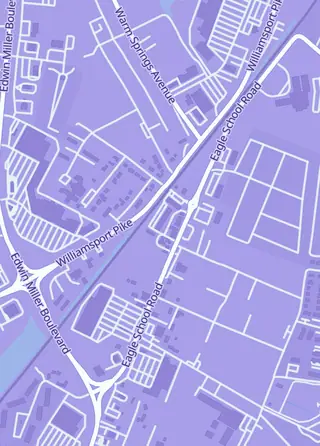 Street map around Thanks For Playing, Martinsburg