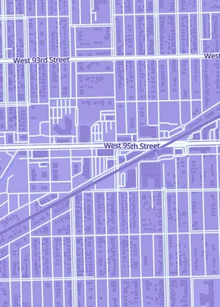 Street map around The Baseball Card King, Oak Lawn